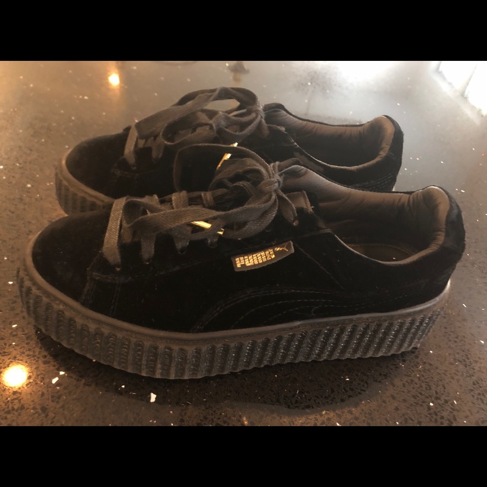 Puma fenty by Rihanna black velvet sneakers